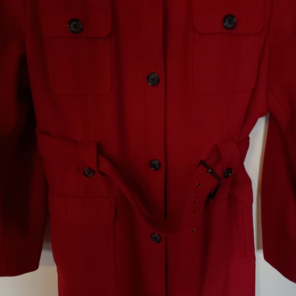 SPIRIT Red Trench Coat - Picture 2 of 8